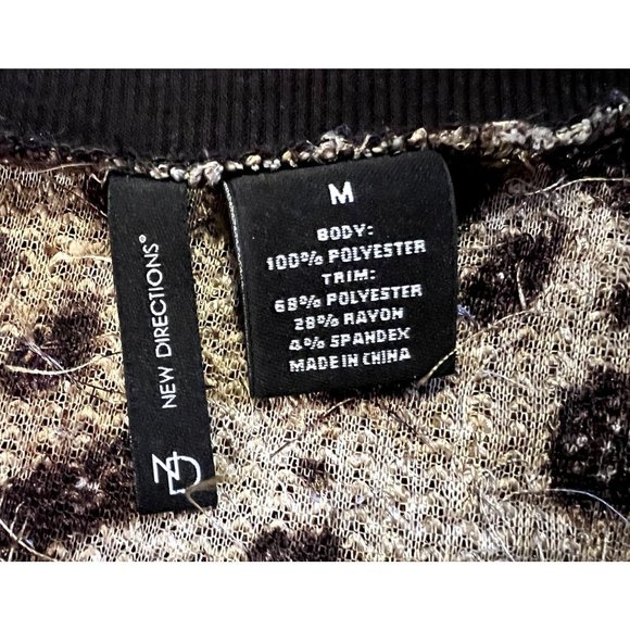 New Directions women's leopard print crew neck sweater size M very soft - Picture 4 of 6